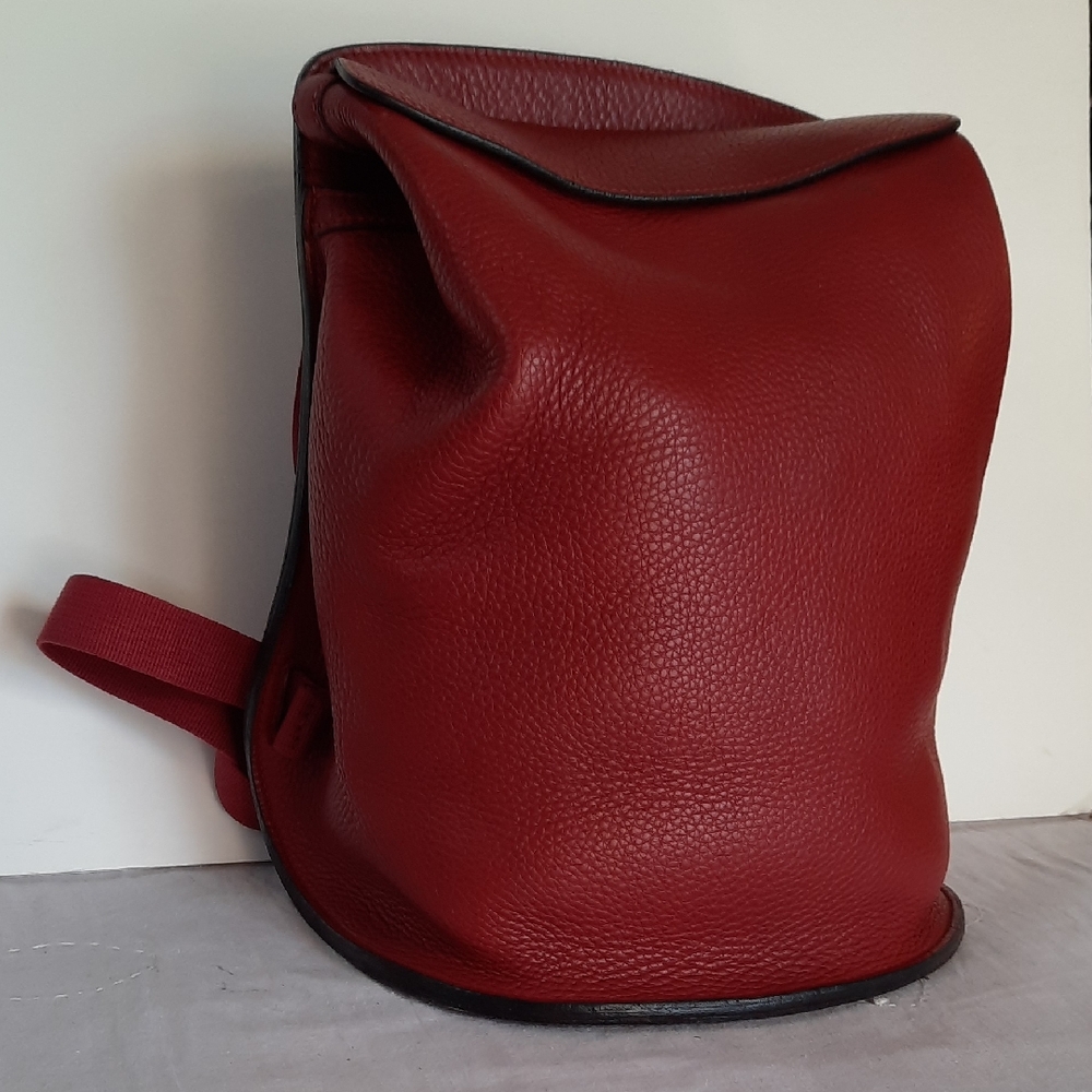 Hermes Scarlet Leather Backpack
